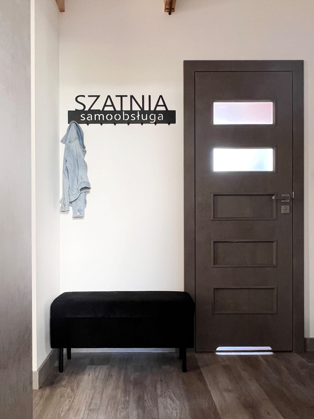 Wieszak metalowy Szatnia samoobsługa 80 cm - obrazek 2