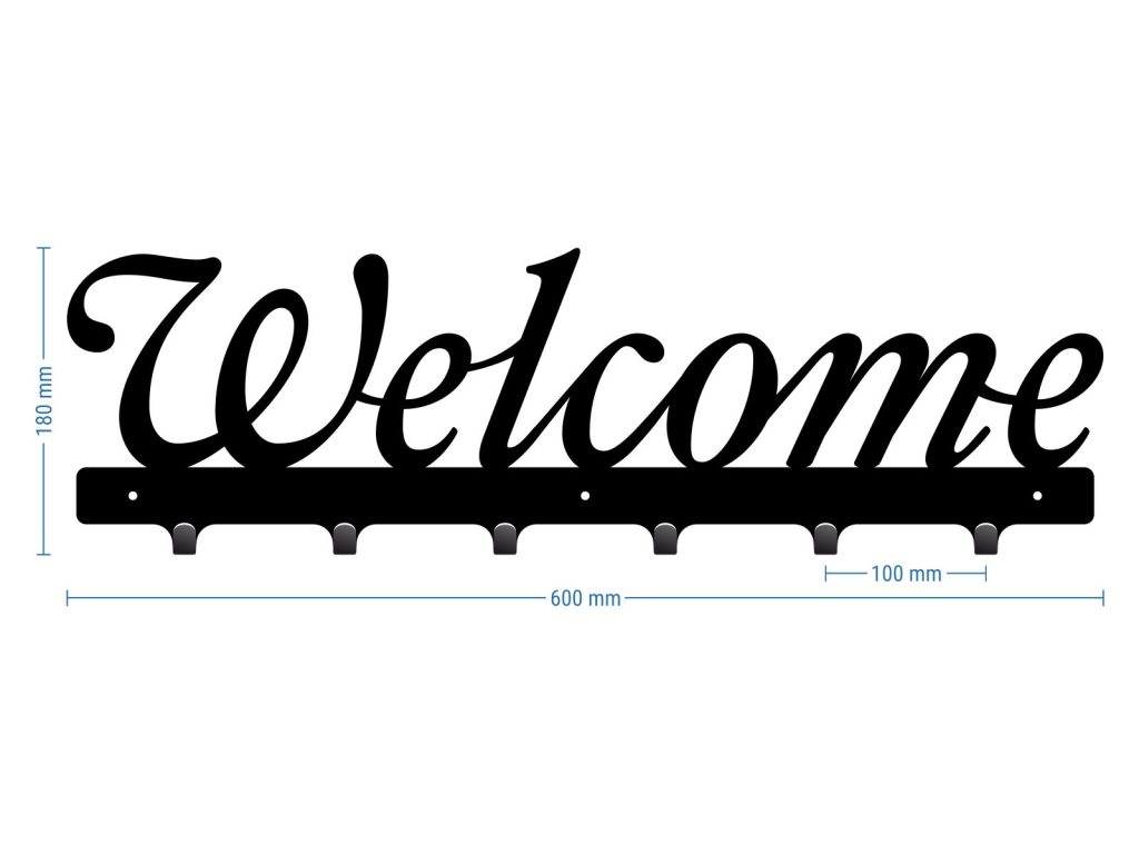 Wieszak metalowy na ubrania Welcome 60 cm - obrazek 3