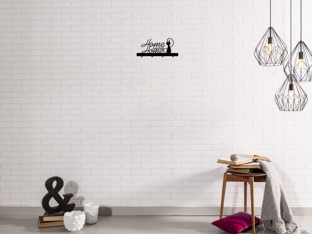 Krótki wieszak metalowy na ubrania home sweet home 40 cm - obrazek 2