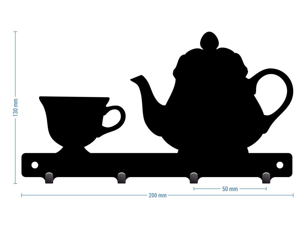 Wieszak metalowy do kuchni Dzbanek 20 cm - obrazek 2