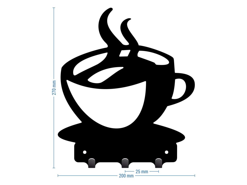 Wieszak metalowy do kuchni Filiżanka 20 cm - obrazek 2