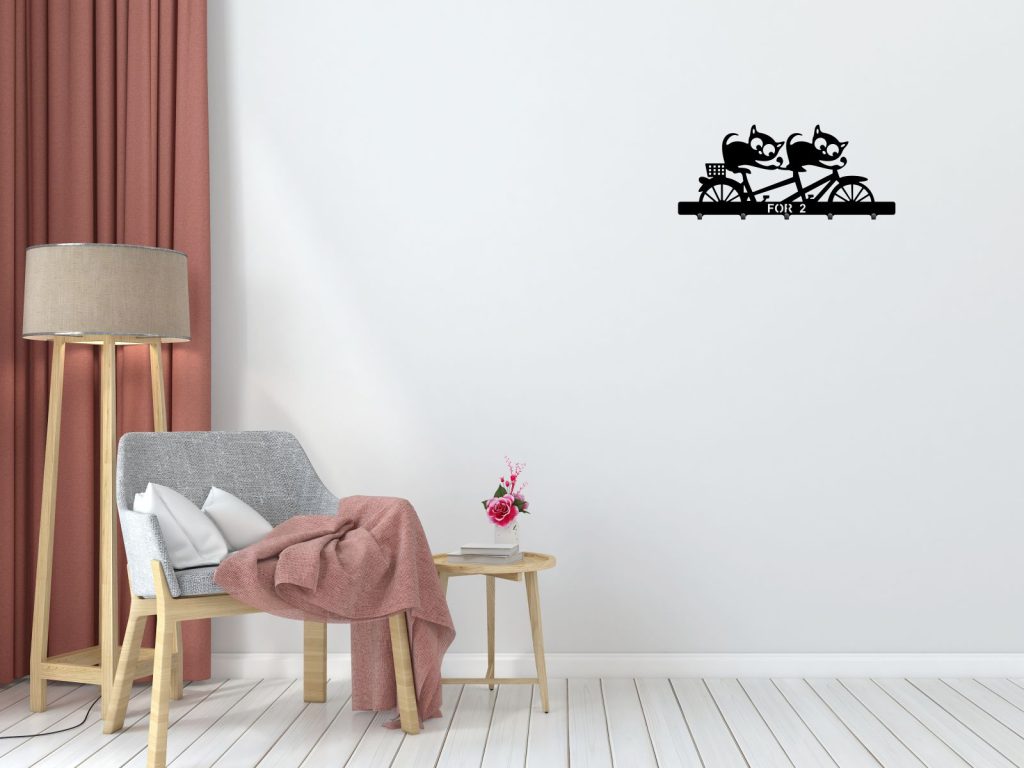 Wieszak metalowy na ubrania Koty 50 cm - obrazek 2