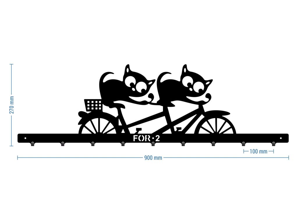 Wieszak metalowy na ubrania Koty 90 cm - obrazek 2