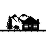 Długi wieszak metalowy na ubrania Góry 100 cm