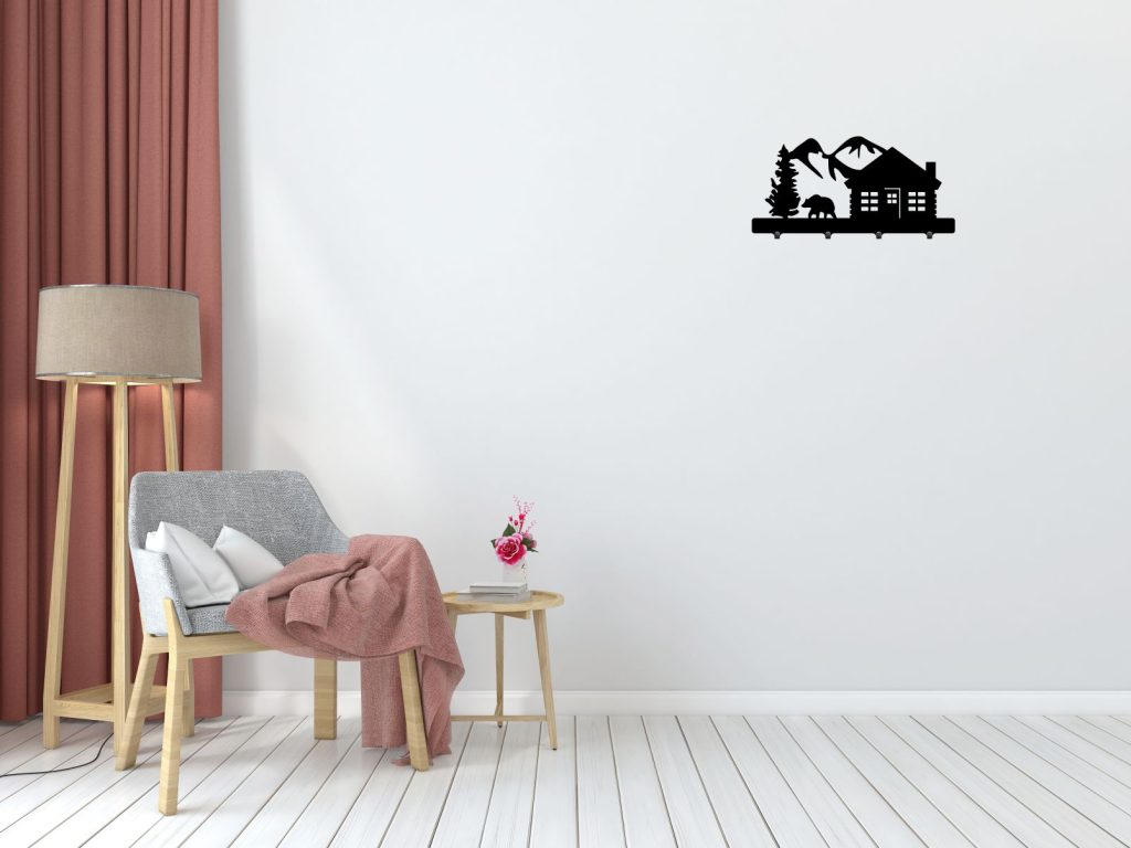 Krótki wieszak metalowy na ubrania Góry 40 cm - obrazek 3