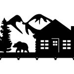 Wieszak metalowy na ubrania Góry 50 cm