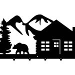 Wieszak metalowy na ubrania Góry 60 cm