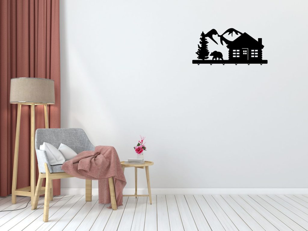 Wieszak metalowy na ubrania Góry 60 cm - obrazek 2