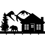 Wieszak metalowy na ubrania Góry 70 cm