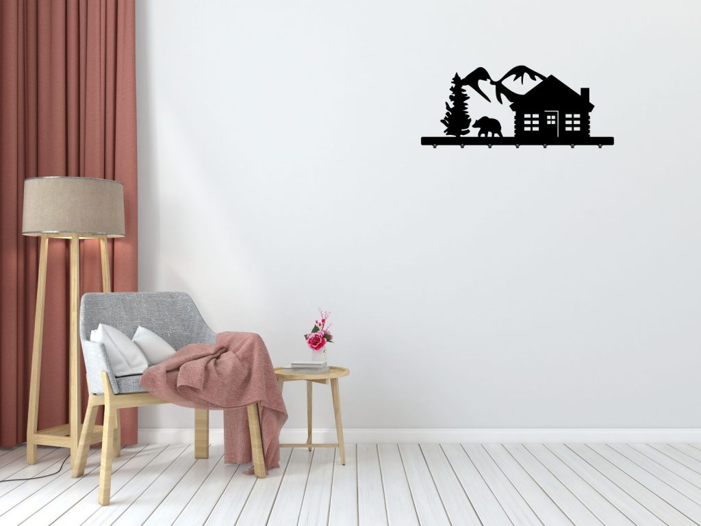 Wieszak metalowy na ubrania Góry 70 cm - obrazek 3