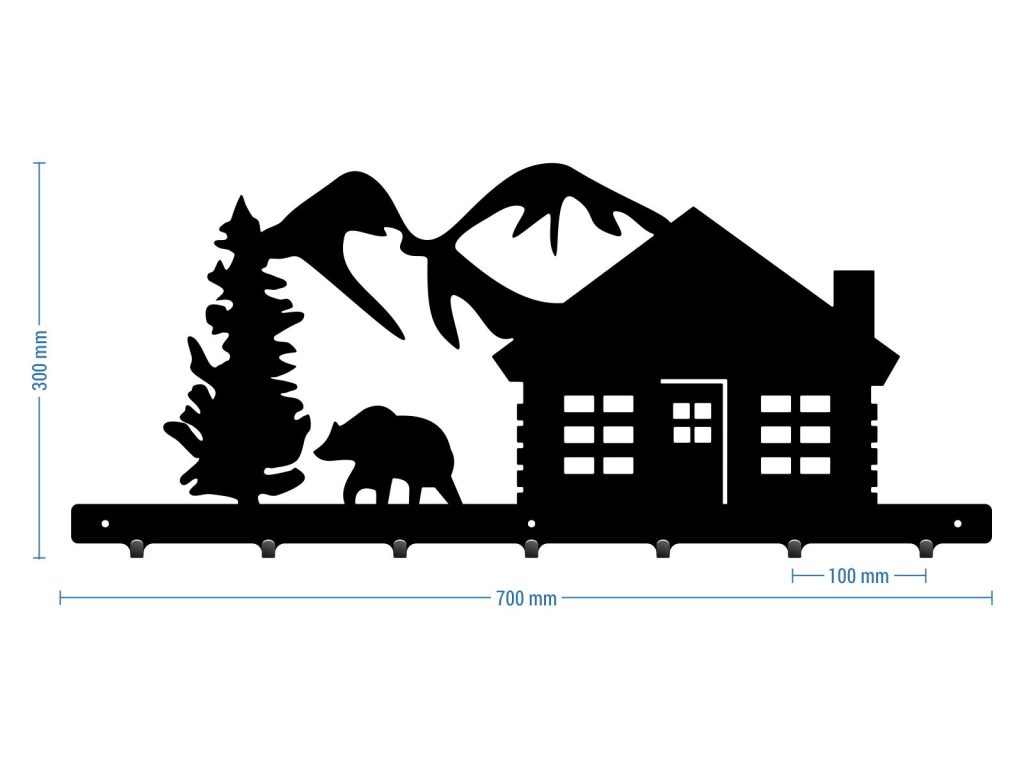 Wieszak metalowy na ubrania Góry 70 cm - obrazek 2