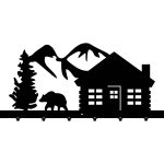 Wieszak metalowy na ubrania Góry 80 cm