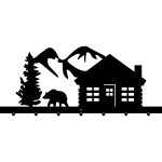 Wieszak metalowy na ubrania Góry 90 cm