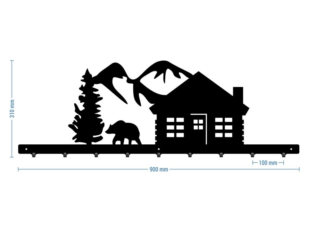 Wieszak metalowy na ubrania Góry 90 cm - obrazek 3