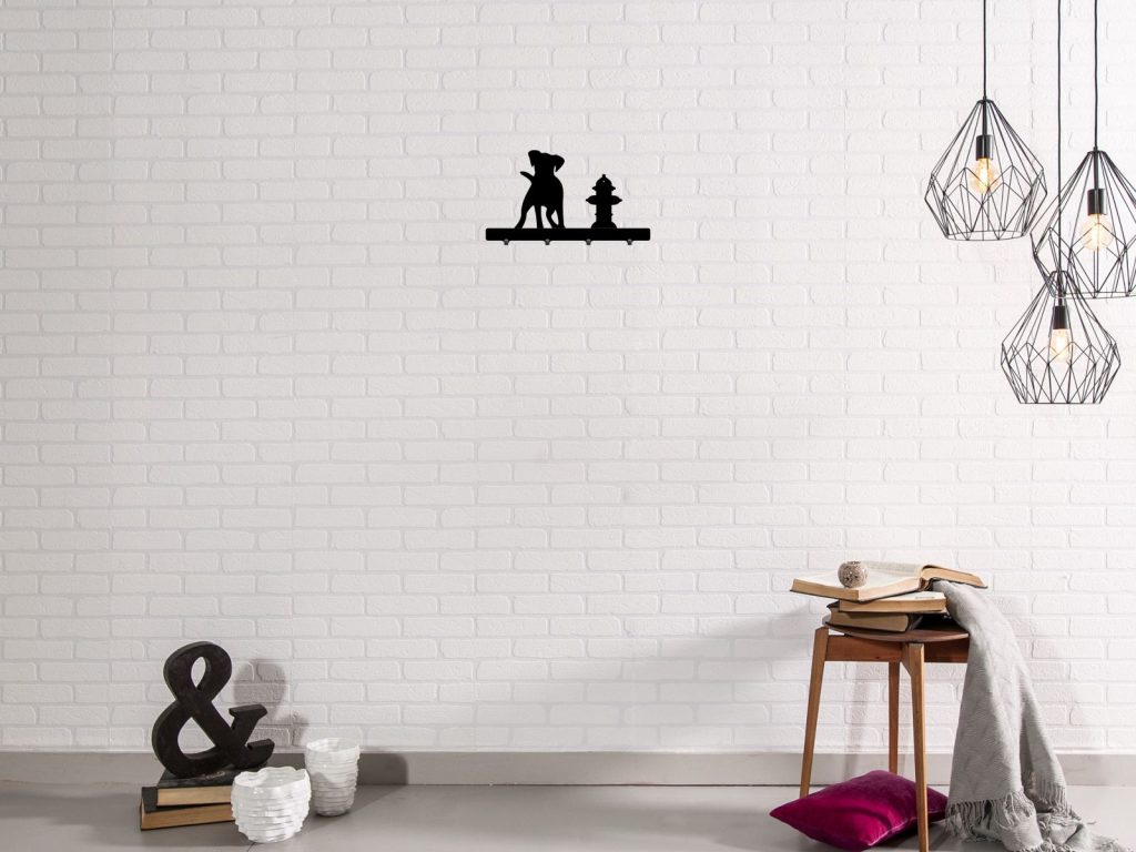 Krótki wieszak metalowy na ubrania Pies 40 cm - obrazek 3