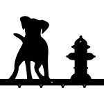 Wieszak metalowy na ubrania Pies 60 cm