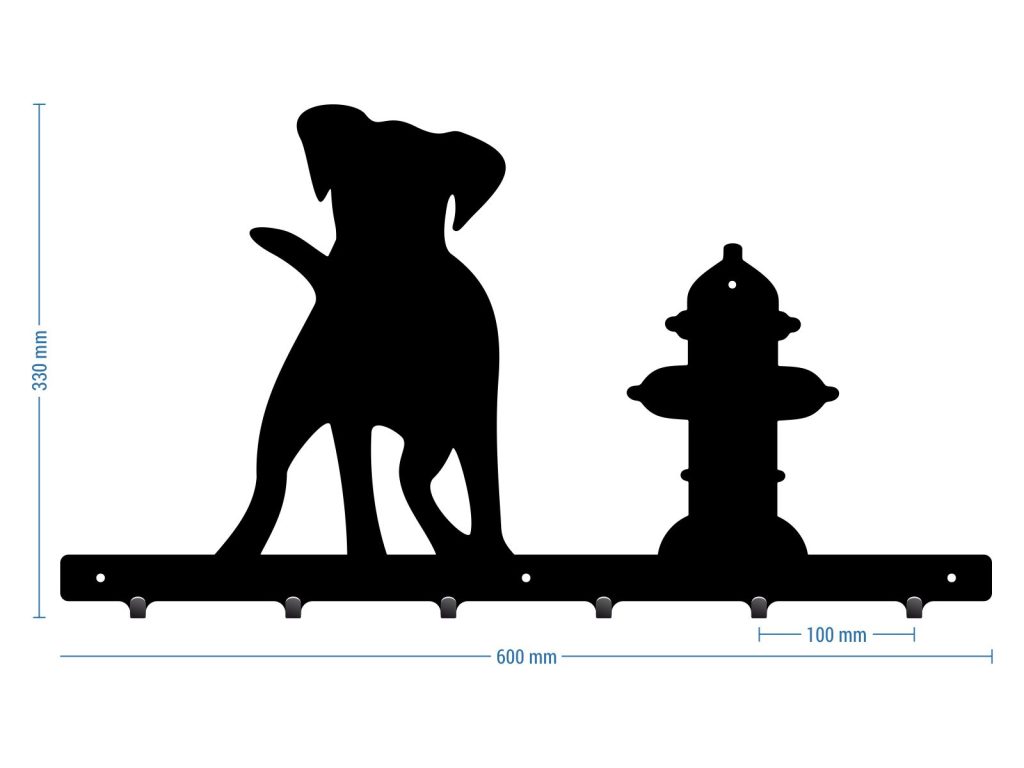 Wieszak metalowy na ubrania Pies 60 cm - obrazek 2