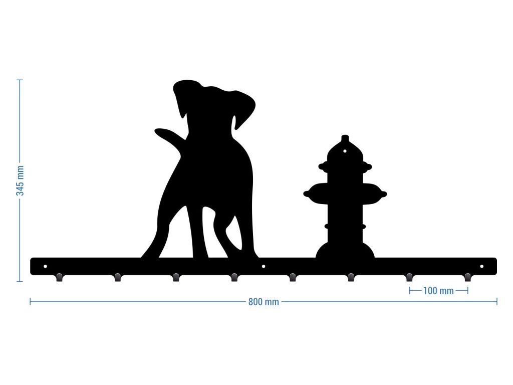 Wieszak metalowy na ubrania Pies 80 cm - obrazek 2