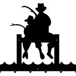 Wieszak metalowy na ubrania Wędkarz 60 cm