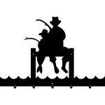 Wieszak metalowy na ubrania Wędkarz 70 cm