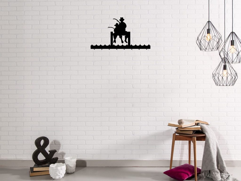 Wieszak metalowy na ubrania Wędkarz 80 cm - obrazek 3