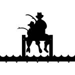 Wieszak metalowy na ubrania Wędkarz 90 cm