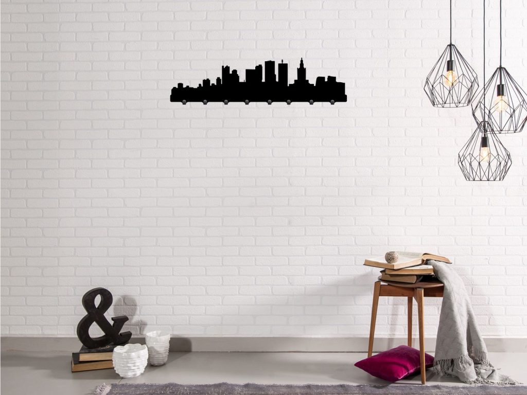 Wieszak metalowy na ubrania miasto 80 cm - obrazek 3