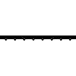 Wieszak metalowy długi do pracowni szatni 100 cm