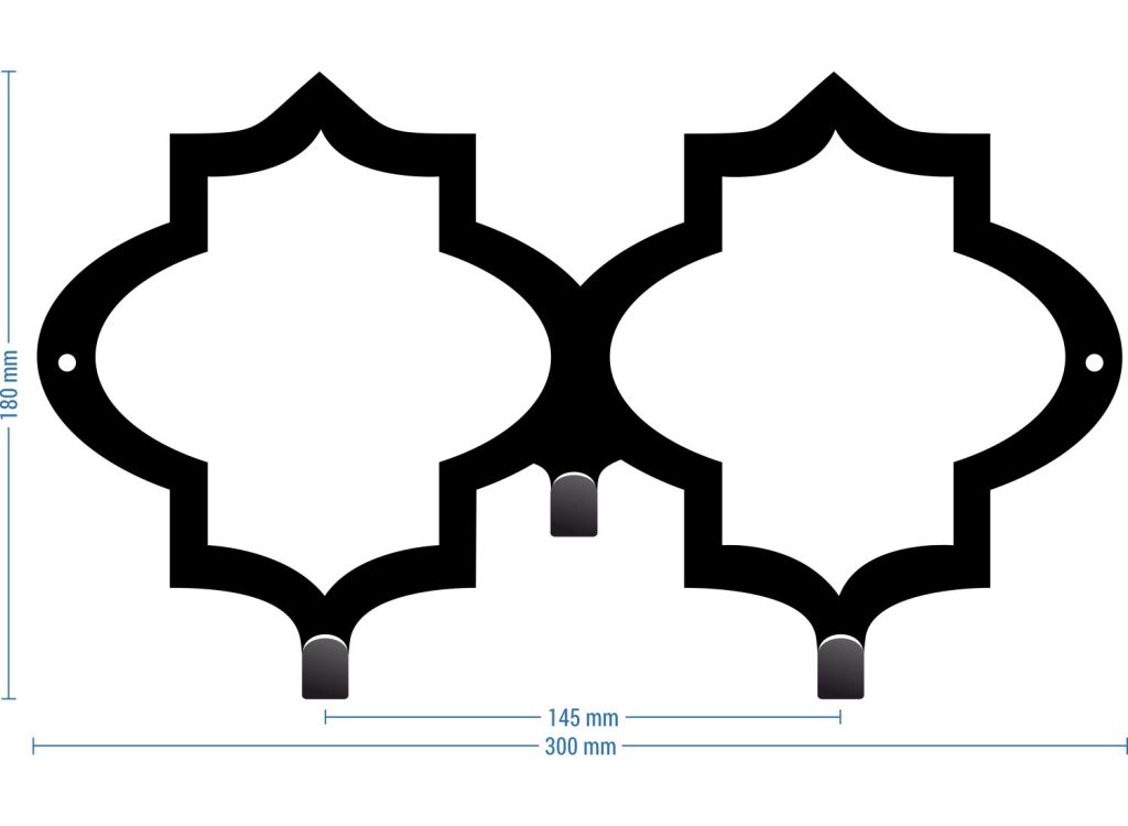 Wieszak metalowy ścienny Maroko 30 cm - obrazek 2