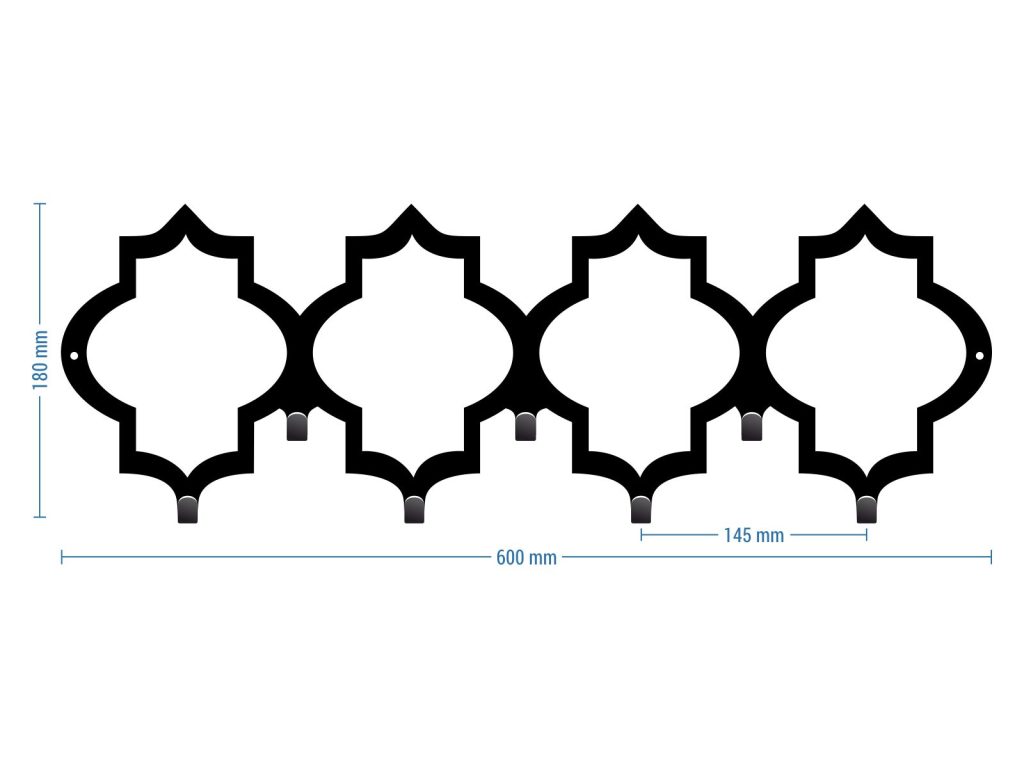 Wieszak metalowy ścienny Maroko 60 cm - obrazek 2