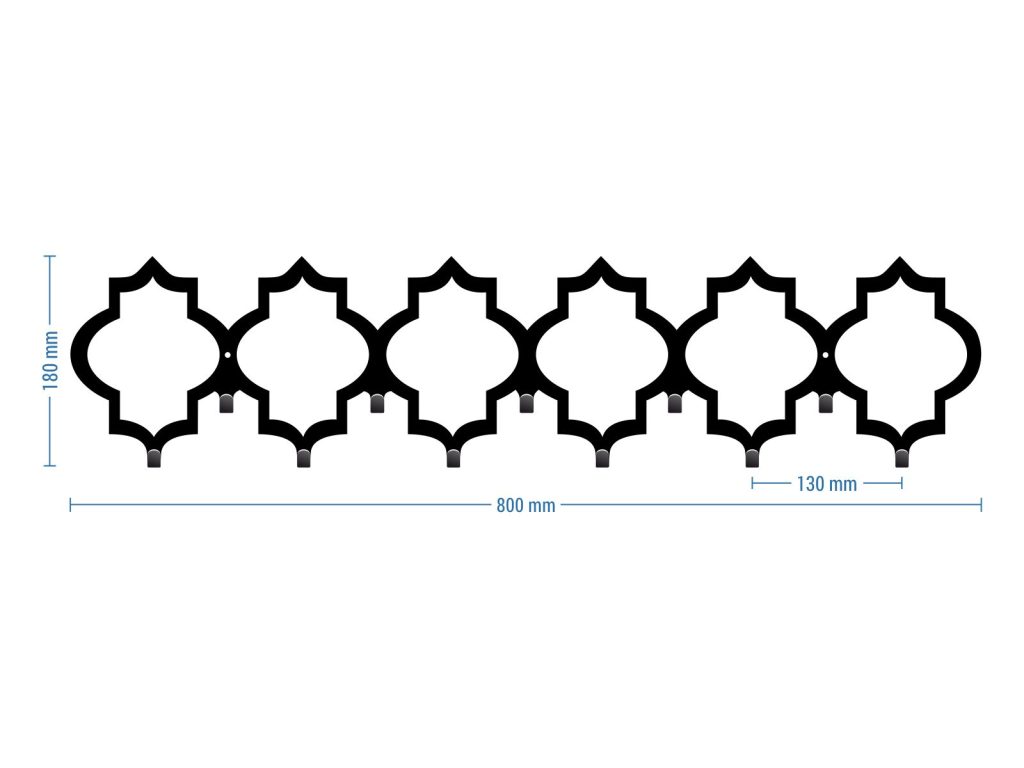 Wieszak metalowy ścienny Maroko 80 cm - obrazek 2