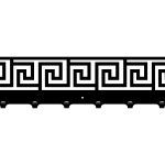 Wieszak metalowy ścienny Grecki 60 cm