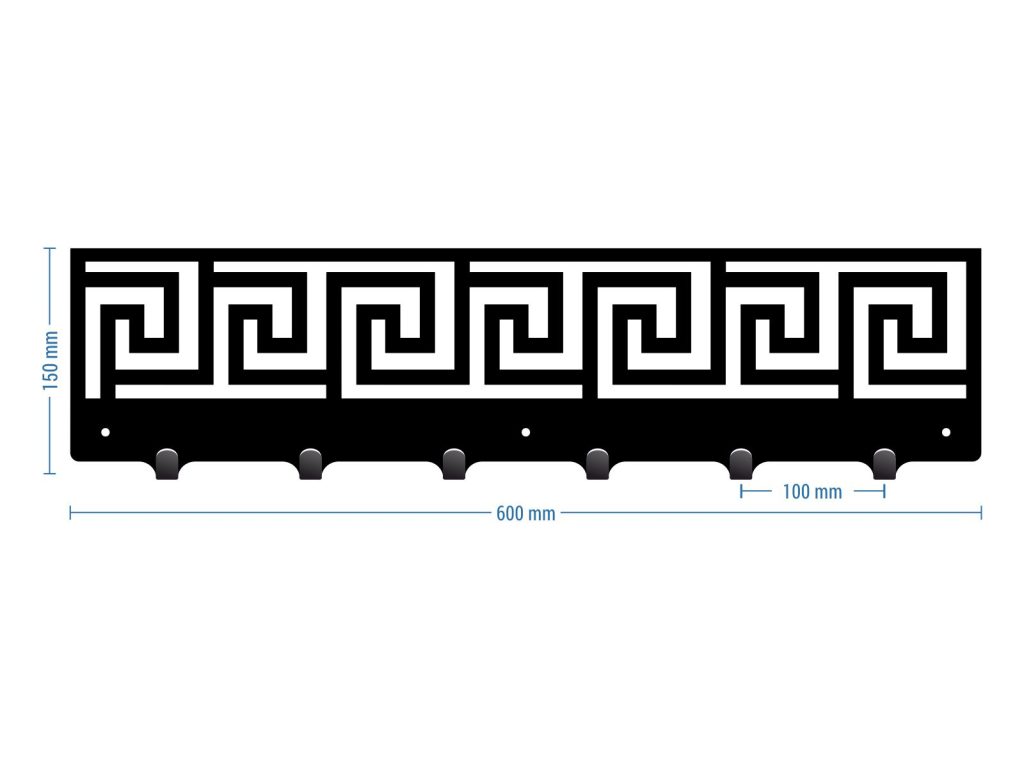 Wieszak metalowy ścienny Grecki 60 cm - obrazek 2