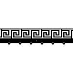 Wieszak metalowy ścienny Grecki 80 cm