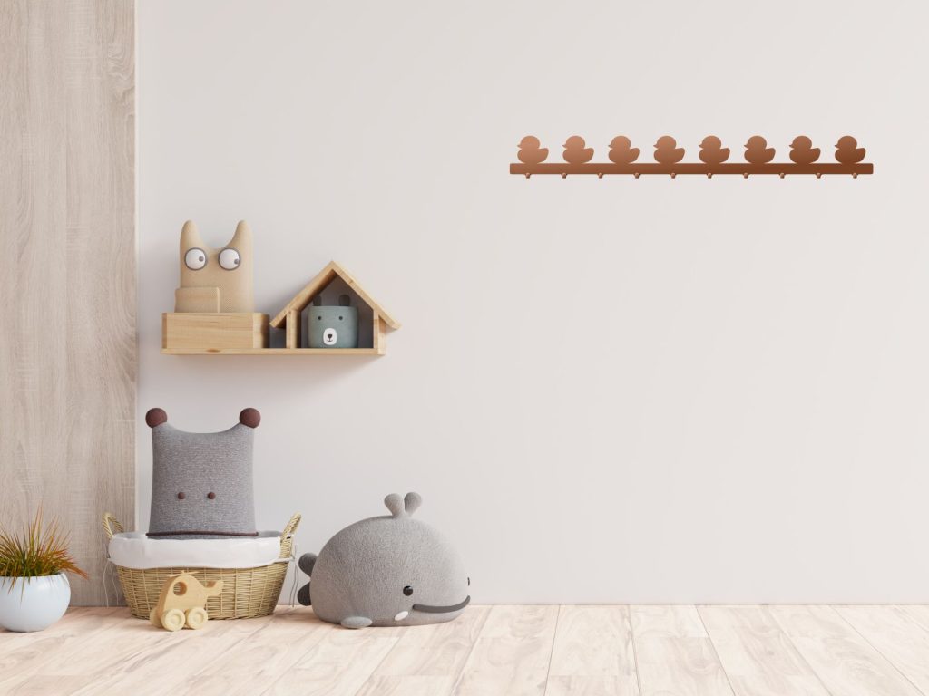 Długi wieszak dziecięcy Kaczki 100 cm - obrazek 2