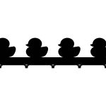 Wieszak dziecięcy Kaczki 50 cm