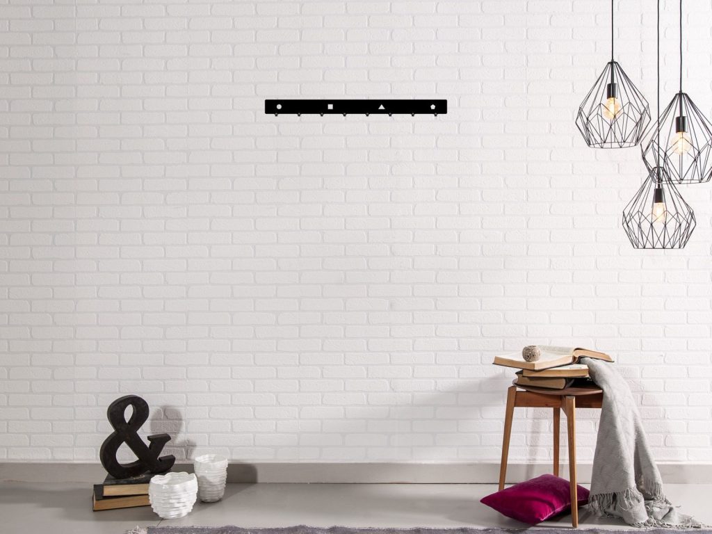 Wieszak metalowy ścienny Kształty 80 cm - obrazek 2