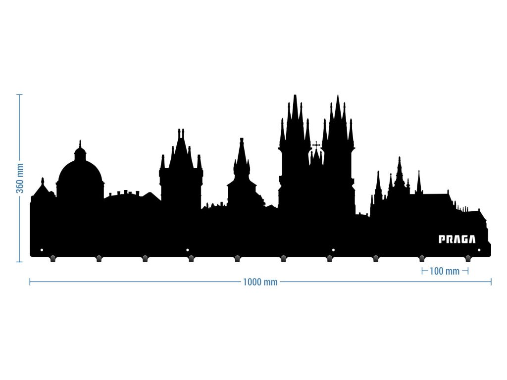 Wieszak do przedpokoju na ścianę Praga 100 cm - obrazek 2