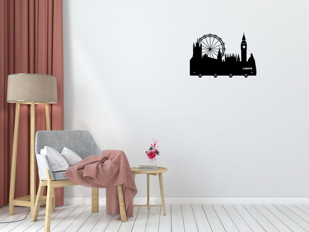 Wieszak metalowy miasto Londyn 40 cm - obrazek 2