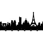 Wieszak metalowy miasto Paryż 80 cm