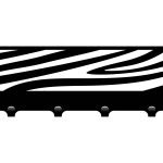 Wieszak metalowy ścienny Zebra 40 cm