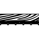 Wieszak metalowy ścienny Zebra 60 cm