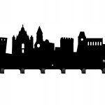 Wieszak metalowy miasto Toruń WIE185 60 cm