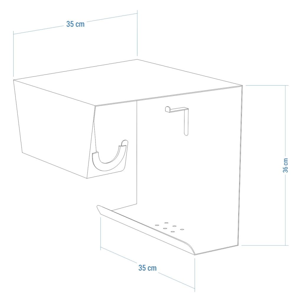 Wieszak rowerowy z półką na kask i buty - obrazek 6