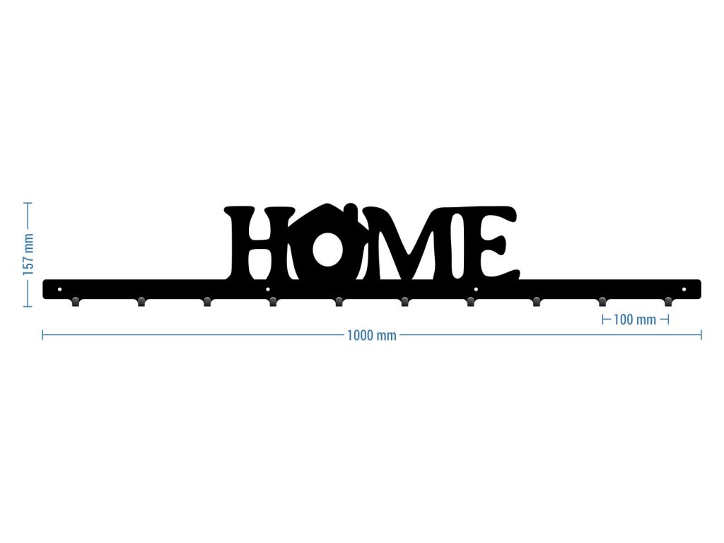 Długi wieszak do przedpokoju Home 100 cm - obrazek 3