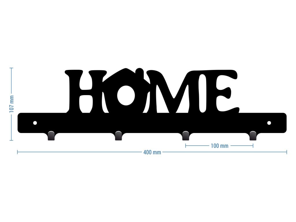 Krótki wieszak do przedpokoju Home 40 cm - obrazek 4