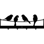 Wieszak do przedpokoju Ptaki 60 cm