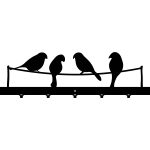 Wieszak do przedpokoju Ptaki 70 cm