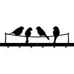 Wieszak do przedpokoju Ptaki 80 cm