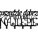 Wieszak metalowy na ubrania Wszędzie dobrze 40 cm